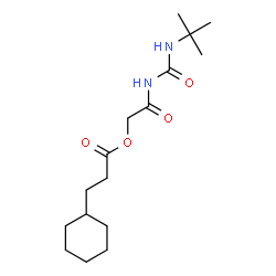 ChemSpider 2D Image | 2-{[(2-Methyl-2-propanyl)carbamoyl]amino}-2-oxoethyl 3-cyclohexylpropanoate | C16H28N2O4