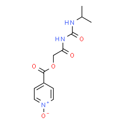 ChemSpider 2D Image | 2-[(Isopropylcarbamoyl)amino]-2-oxoethyl isonicotinate 1-oxide | C12H15N3O5