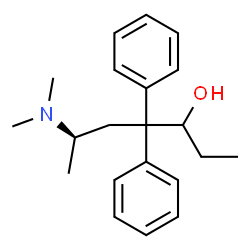 ChemSpider 2D Image | (6R)-6-(Dimethylamino)-4,4-diphenyl-3-heptanol | C21H29NO