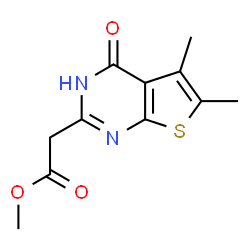 ChemSpider 2D Image | Methyl (5,6-dimethyl-4-oxo-1,4-dihydrothieno[2,3-d]pyrimidin-2-yl)acetate | C11H12N2O3S