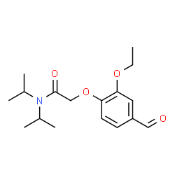 ChemSpider 2D Image | 2-(2-Ethoxy-4-formylphenoxy)-N,N-diisopropylacetamide | C17H25NO4