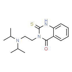 ChemSpider 2D Image | 3-[2-(diisopropylamino)ethyl]-2-mercaptoquinazolin-4(3H)-one | C16H23N3OS