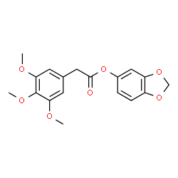 ChemSpider 2D Image | 1,3-Benzodioxol-5-yl (3,4,5-trimethoxyphenyl)acetate | C18H18O7
