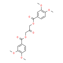 ChemSpider 2D Image | 2-Oxo-1,3-propanediyl bis(3,4-dimethoxybenzoate) | C21H22O9