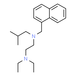 ChemSpider 2D Image | N,N-Diethyl-N'-isobutyl-N'-(1-naphthylmethyl)-1,2-ethanediamine | C21H32N2