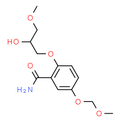 ChemSpider 2D Image | 2-(2-Hydroxy-3-methoxypropoxy)-5-(methoxymethoxy)benzamide | C13H19NO6