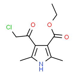 ChemSpider 2D Image | Ethyl 4-(chloroacetyl)-2,5-dimethyl-1H-pyrrole-3-carboxylate | C11H14ClNO3