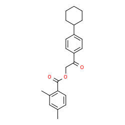 ChemSpider 2D Image | 2-(4-Cyclohexylphenyl)-2-oxoethyl 2,4-dimethylbenzoate | C23H26O3