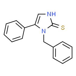 ChemSpider 2D Image | 1-Benzyl-5-phenyl-1H-imidazole-2-thiol | C16H14N2S