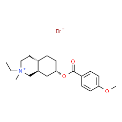 ChemSpider 2D Image | (4aS,7S,8aR)-2-Ethyl-7-[(4-methoxybenzoyl)oxy]-2-methyldecahydroisoquinolinium bromide | C20H30BrNO3