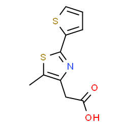 ChemSpider 2D Image | [5-Methyl-2-(2-thienyl)-1,3-thiazol-4-yl]acetic acid | C10H9NO2S2
