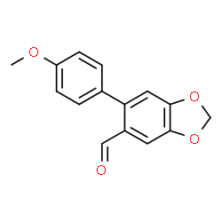 ChemSpider 2D Image | 6-(4-Methoxyphenyl)-1,3-benzodioxole-5-carbaldehyde | C15H12O4