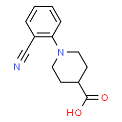 ChemSpider 2D Image | 1-(2-Cyanophenyl)-4-piperidinecarboxylic acid | C13H14N2O2
