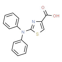 ChemSpider 2D Image | 2-(diphenylamino)thiazole-4-carboxylic acid | C16H12N2O2S