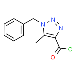ChemSpider 2D Image | 1-Benzyl-5-methyl-1H-1,2,3-triazole-4-carbonyl chloride | C11H10ClN3O
