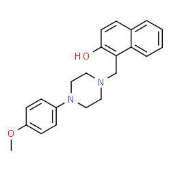ChemSpider 2D Image | 1-{[4-(4-Methoxyphenyl)-1-piperazinyl]methyl}-2-naphthol | C22H24N2O2