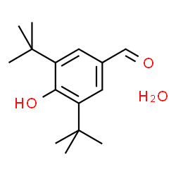 ChemSpider 2D Image | 4-Hydroxy-3,5-bis(2-methyl-2-propanyl)benzaldehyde hydrate (1:1) | C15H24O3