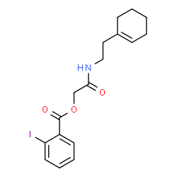 ChemSpider 2D Image | 2-{[2-(1-Cyclohexen-1-yl)ethyl]amino}-2-oxoethyl 2-iodobenzoate | C17H20INO3