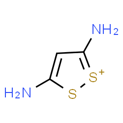 ChemSpider 2D Image | 3,5-Diamino-1,2-dithiol-1-ium | C3H5N2S2