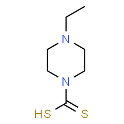 ChemSpider 2D Image | 4-Ethyl-1-piperazinecarbodithioic acid | C7H14N2S2