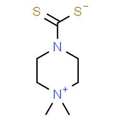 ChemSpider 2D Image | 1,1-Dimethylpiperazin-1-ium-4-carbodithioate | C7H14N2S2