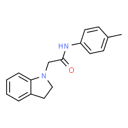 ChemSpider 2D Image | 2-(2,3-Dihydro-1H-indol-1-yl)-N-(4-methylphenyl)acetamide | C17H18N2O