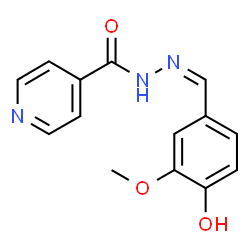 ChemSpider 2D Image | N'-[(Z)-(4-Hydroxy-3-methoxyphenyl)methylene]isonicotinohydrazide | C14H13N3O3