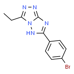 ChemSpider 2D Image | 6-(4-Bromophenyl)-3-ethyl-1H-[1,2,4]triazolo[4,3-b][1,2,4]triazole | C11H10BrN5