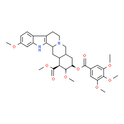 ChemSpider 2D Image | Methyl (16beta,17beta,18alpha)-11,17-dimethoxy-18-[(3,4,5-trimethoxybenzoyl)oxy]yohimban-16-carboxylate | C33H40N2O9