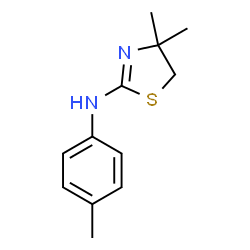ChemSpider 2D Image | (4,4-Dimethyl-4,5-dihydro-thiazol-2-yl)-p-tolyl-amine | C12H16N2S