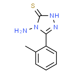 ChemSpider 2D Image | 4-Amino-5-(o-tolyl)-4H-1,2,4-triazole-3-thiol | C9H10N4S