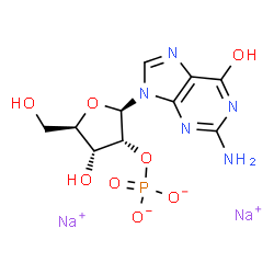 ChemSpider 2D Image | Disodium 2'-O-phosphonatoguanosine | C10H12N5Na2O8P
