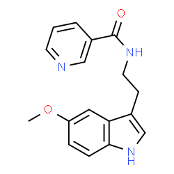 ChemSpider 2D Image | N-(2-(5-Methoxy-1H-indol-3-yl)ethyl)nicotinamide | C17H17N3O2