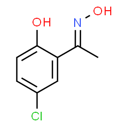 ChemSpider 2D Image | 4-Chloro-2-[(1E)-N-hydroxyethanimidoyl]phenol | C8H8ClNO2