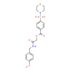 ChemSpider 2D Image | 2-[(4-Methoxybenzyl)amino]-2-oxoethyl 4-(4-morpholinylsulfonyl)benzoate | C21H24N2O7S