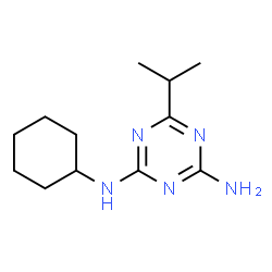 ChemSpider 2D Image | N-Cyclohexyl-6-isopropyl-1,3,5-triazine-2,4-diamine | C12H21N5