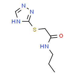 ChemSpider 2D Image | N-Propyl-2-(1H-1,2,4-triazol-3-ylsulfanyl)acetamide | C7H12N4OS