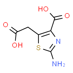 ChemSpider 2D Image | 2-Amino-5-(carboxymethyl)-1,3-thiazole-4-carboxylic acid | C6H6N2O4S