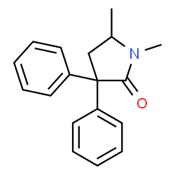 ChemSpider 2D Image | 1,5-Dimethyl-3,3-diphenyl-2-pyrrolidinone | C18H19NO