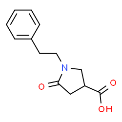 ChemSpider 2D Image | 5-Oxo-1-(2-phenylethyl)-3-pyrrolidinecarboxylic acid | C13H15NO3