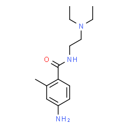 ChemSpider 2D Image | 4-Amino-N-[2-(diethylamino)ethyl]-2-methylbenzamide | C14H23N3O