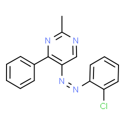 ChemSpider 2D Image | 5-[(Z)-(2-Chlorophenyl)diazenyl]-2-methyl-4-phenylpyrimidine | C17H13ClN4