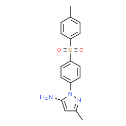ChemSpider 2D Image | 5-Methyl-2-[4-(toluene-4-sulfonyl)-phenyl]-2H-pyrazol-3-ylamine | C17H17N3O2S