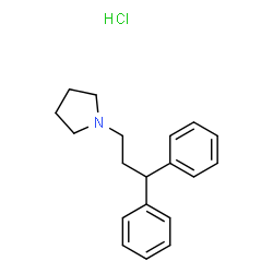 ChemSpider 2D Image | 1-(3,3-Diphenylpropyl)pyrrolidine hydrochloride (1:1) | C19H24ClN