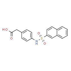 ChemSpider 2D Image | {4-[(2-Naphthylsulfonyl)amino]phenyl}acetic acid | C18H15NO4S