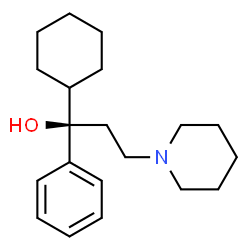 ChemSpider 2D Image | (1R)-1-Cyclohexyl-1-phenyl-3-(1-piperidinyl)-1-propanol | C20H31NO