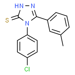 ChemSpider 2D Image | 4-(4-chlorophenyl)-5-(3-methylphenyl)-4H-1,2,4-triazole-3-thiol | C15H12ClN3S
