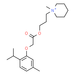 ChemSpider 2D Image | 1-{3-[2-(2-Isopropyl-5-methylphenoxy)acetoxy]propyl}-1-methylpiperidinium | C21H34NO3