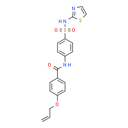 ChemSpider 2D Image | 4-(Allyloxy)-N-[4-(1,3-thiazol-2-ylsulfamoyl)phenyl]benzamide | C19H17N3O4S2