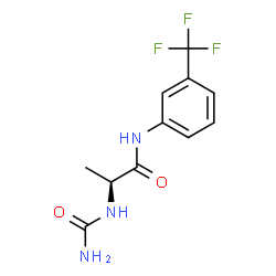 ChemSpider 2D Image | N~2~-Carbamoyl-N-[3-(trifluoromethyl)phenyl]-L-alaninamide | C11H12F3N3O2